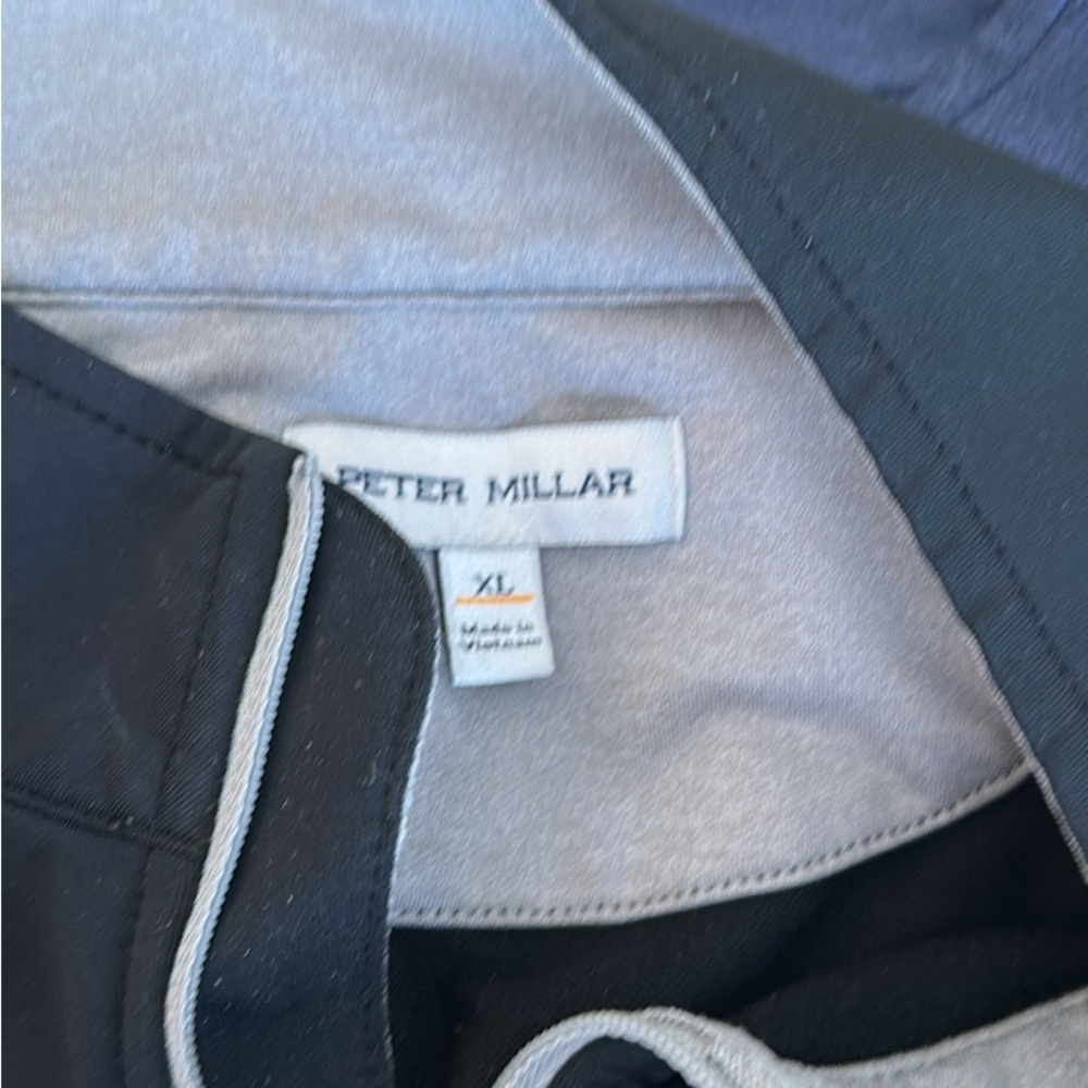 Peter Millar Black Quarter-Zip Sweater